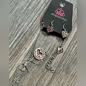 Heart earrings & necklace